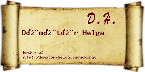 Dömötör Helga névjegykártya